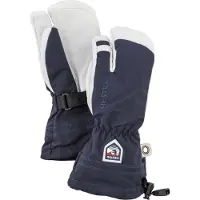 Hestra Army Leather Heli Ski, 3-finger Skihansker, Junior, Navy