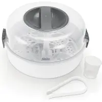 Alecto Mikrobølgeovnssterilisator for tåteflasker med dampfunksjon, rommer 4 x 150 ml