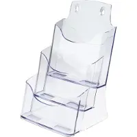 Sigel - Literaturholder - stasjonær - 3 rom - for A5 - blank