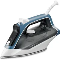 Rowenta EFFECTIVE 2, Tørr & dampstrykejern, Strykesåle i rustfritt stål, Sort, Blå, Hvit, Side, Tupp, 122 mm, 286 mm