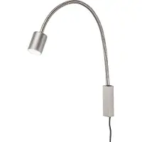 FISCHER&HONSEL GMBH Vegglampe Justi, nikkelfarget, høyde 52 cm, metall