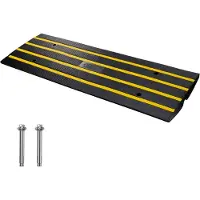Vevor kantsteinsrampe, 2,6" stigningsramper i gummi innkjørsel, kraftig 33069 lbs Vektkapasitet Terskelrampe, kantsteinsbroramper for lastebryggegarasjefortau, utvidbart komplett rampesett