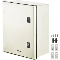 Vevor NEMA glassfiberskap, 40x30x20 cm NEMA 4X glassfiber elektrisk boks, IP66 vanntett og støvtett, utendørs/innendørs elektrisk koblingsboks, med monteringsplate