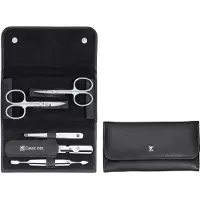 Zwilling CLASSIC INOX manikyrsett 5 stk., svart skinnetui med trykknapp