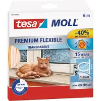 TESA Tætningsbånd tesaMOLL transparent selvklæbende 7mm x 6m