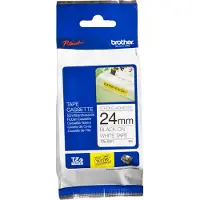 Brother Tape 24 mm black/white tze-s251 strong adhesive
