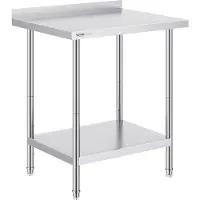 Vevor 24 x 30 x 36 tommers arbeidsbord i rustfritt stål, kommersielt arbeidsbord for matlaging, kraftig arbeidsbord for matlaging, arbeidsbord i metall med justerbar høyde for restauranter, hjem og ho