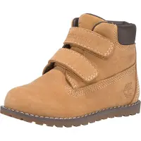 Timberland for boy. TB1A127M2311 Brown Poley Pine Leather Ankle Boots (22), Flat, Velcro, Casual, children's fashion