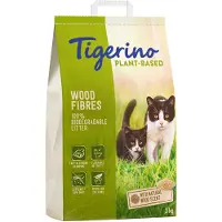 Tigerino Plantebasert kattesand av trefiber - Naturlig duft av tre, parfymefri - 25 liter (10,3 kg)