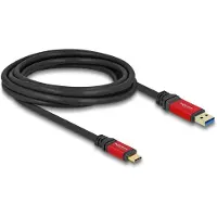 DeLOCK USB 10 Gbps-kabel USB Type-A-plugg til USB Type-C-plugg 3 m rød metall