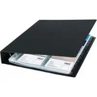 Sigel - Visittkortbok - 20 rom - fortrykt: A-Z - for 90 x 58 mm - kapasitet: 400 kort - svart