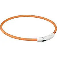 Trixie Flash lysring USB, M–L: 45 cm/ø 7 mm, orange