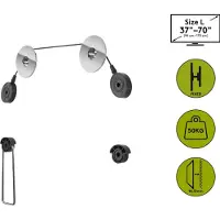 Goobay TV EasyMount L, 81,3 cm (32), 139,7 cm (55), 50 kg, 400 x 400 mm, 400 x 400 mm, Sort, Sølv