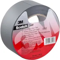 3M 2000 Cinta Americana, Grå, PVC, 46 m, 50 mm, 0,15 mm
