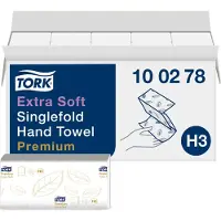 Tork Håndklædeark H3 Premium Extra soft 2-lag hvid singlefold - (15 pakker x 200 ark)