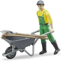 BRUDER Figur - bworld - Bonde m. Tilbehør - 62610 - - OneSize - Lekefigur