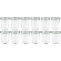 Weck mini glasskrukke 160 ml med lokk - 12 stk