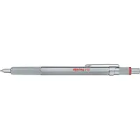 Rotring 600 Ballpoint Pen | Medium Point | Black Ink | Silver Metal Barrel with Non-Slip Knurled Grip | Refillable