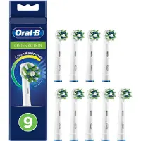Oral-B Cross Action Utskifting Av Elektrisk Tannbørste 9 Enheter