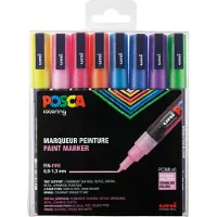 Posca Marker Uni Corner PC3-8 Glitter ass. farver