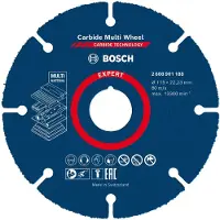 Bosch Expert Carbide Multi Wheel - Skjæreplate - for plast, tre med spiker, løvtre, drywall boards - 115 mm