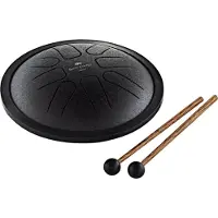 Meinl Small Steel Tongue Drum Black F Minor 8 Notes 7"/18 cm