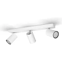 Philips Påbygd spotlys, Overflateegnet, GU10, 3 ampuller, LED, 220-240 V, Hvit