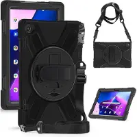 ESTUFF AUSTIN - Beskyttende deksel for nettbrett - polykarbonat, silikon - svart - for Lenovo Tab M10 (3rd Gen)