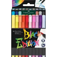 Faber-Castell 116452, 20 farger, Assorterte farger, Pensel tupp, Assorterte farger, Rund, 20 stykker