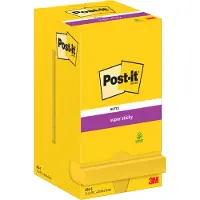 Post-It 7100290189, firkant, Gult, Papir, 76 mm, 76 mm, 90 ark