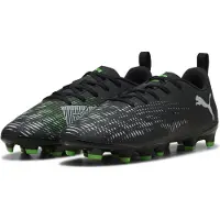 Puma FUTURE 8 PLAY FG/AG Football Boots Youth, Shoes, Black/Cool Light Gray/Green, 32
