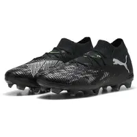 Puma FUTURE 8 MATCH FG/AG Football Boots Unisex, Shoes, Black/Cool Light Gray/Green, 40.5
