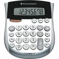 Texas Instruments TI-1795 SV 8-sifret kalkulator - solcellepanel, batteri, bordmodell