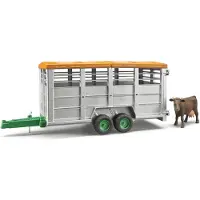 BRUDER Livestock trailer with 1 cow toy
