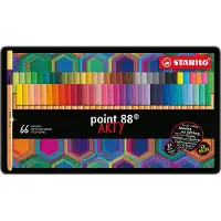 Stabilo Fineliner point 88 ARTY 66-pk i metalletui Stabilo
