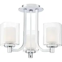 QUOIZEL Kolt IP44-taklampe med doble glassskjermer