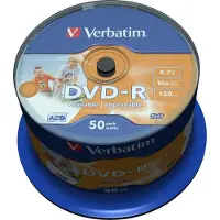 Verbatim DVD-R 4,7GB 16X PRO 50stk spindel printable