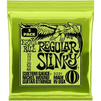 Ernie Ball 3221 Regular Slinky Guitar Strings 3 Pack (10 - 46)