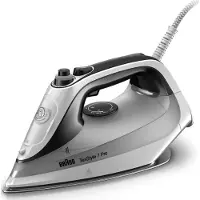 Braun TexStyle 7 Pro SI 7149 - Dampstrykejern med automatisk slukking - såleplate: EloxalPlus FreeGlide 3D - 2900 W - hvit/svart