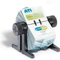 Durable VISIFIX CUBO - Roterende kortarkiv - 150 rom - 25 deler - fortrykt: A-Z - kapasitet: 300 kort - med fliker - svart