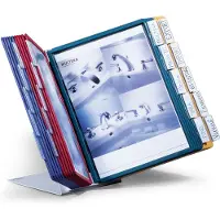 Durable VARIO TABLE - Displaypanelsystem - stasjonær - 20 rom - for A4 - gul, rød, grønn, mørk blå