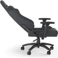 Corsair TC100 RELAXED - Spillestol - ergonomisk - armlener - T-formet - tipping - nylon, stålramme, mykt stoff - svart/grå