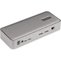 StarTech.com Startech Dual-Laptop USB-C KVM Docking Station, Dual Monitor 4K 60Hz DisplayPort Dock, 5-Port USB Hub, GbE, 90W/45W Power Delivery to Two Laptops, Windows/Mac, 2-Host KVM Dock - Dokkingstasjon - USB-