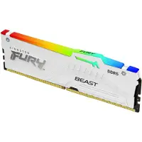 Kingston FURY Beast RGB - DDR5 - modul - 16 GB - DIMM 288-pin - 6000 MT/s / PC5-48000 - CL36 - 1.35 V - ikke-bufret - on-die ECC - hvit