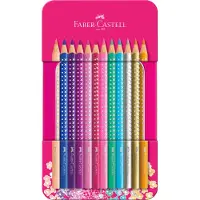 Faber-Castell Sparkle colour pencil.12 pc in tin box