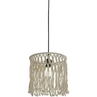 Searchlight Bahama hengelampe, hvit, tau, Ø 31,5 cm, E27