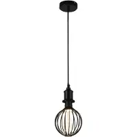 Searchlight LED Deco-pære Globe E27 4,5W 2.700K svart metallstivere