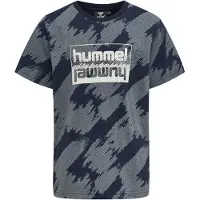 Hummel T-skjorte - hmlZion - Black Iris/Støvblå - - 6 år (116) - T-skjorte