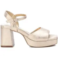 Xti for woman. 14147104-ORO Sandals 141471 gold -Heel height 7cm (39), 5 to 8 cm, Buckle, Casual, Party