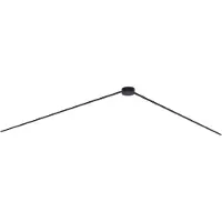 QAZQA Moderne skinnesystem sort 1-fase 400 cm med rund strømforsyning - Magnetic